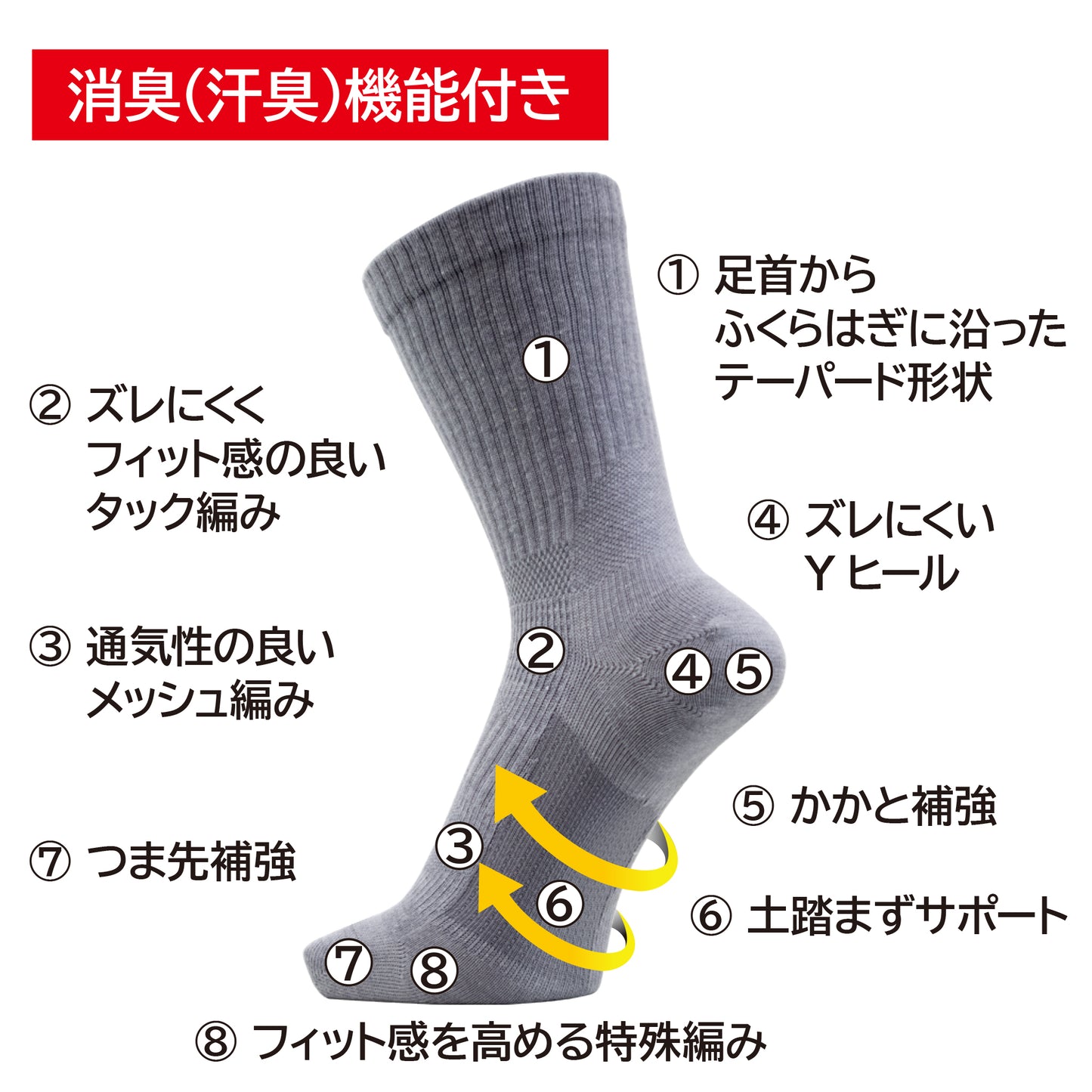 アーチパワーフィット クルー