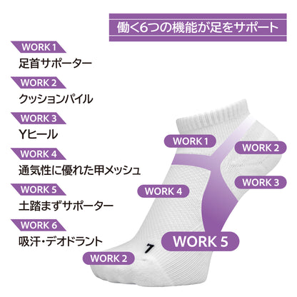 土踏まずサポートソックス レディース ショート