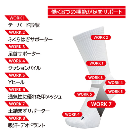 土踏まずサポートソックス クルー