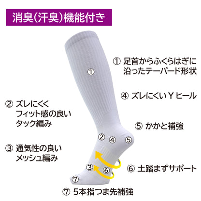 アーチパワーフィット ハイソックス5本指