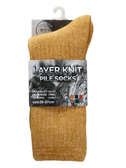レイヤーニットパイルソックス