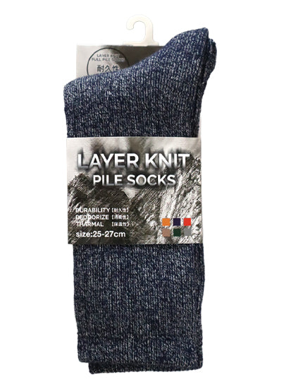 レイヤーニットパイルソックス