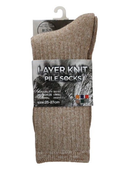 レイヤーニットパイルソックス