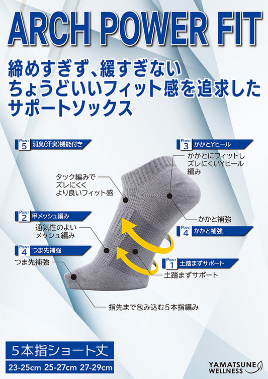 アーチパワーフィット ショート５本指