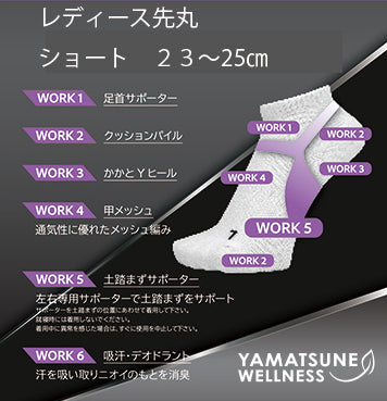 土踏まずサポートソックス レディース ショート